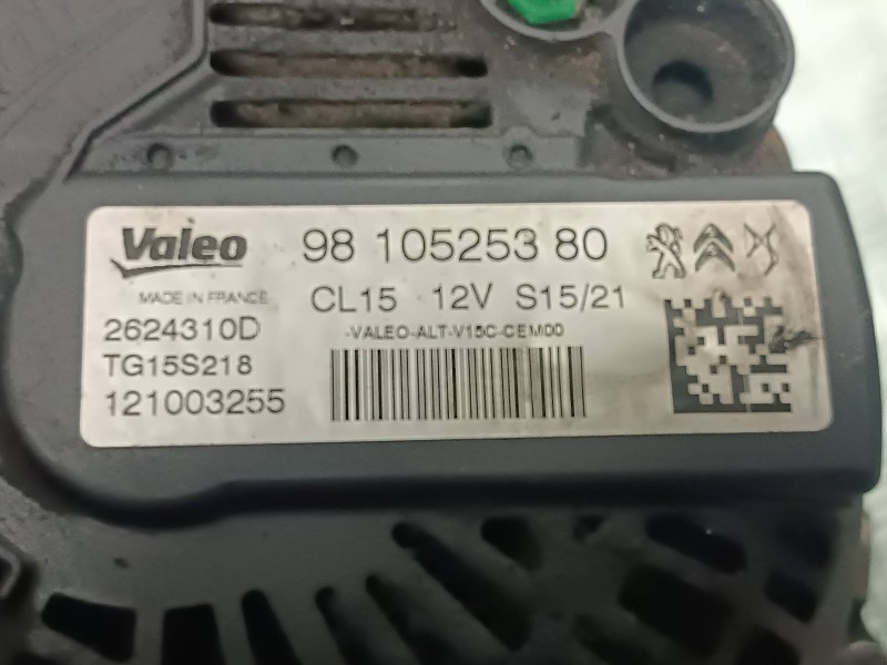 Recambio de alternador para peugeot partner kombi active referencia OEM IAM 9810525380 2624310D VALEO