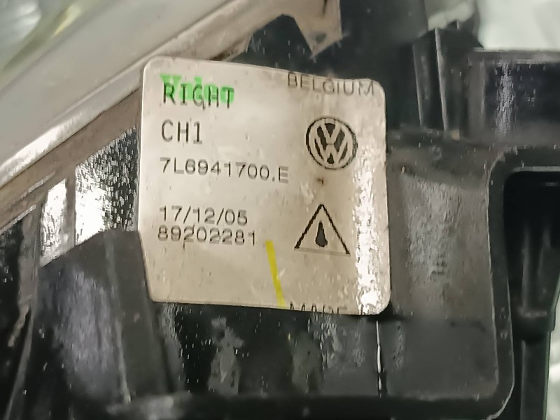 Recambio de faro antiniebla derecho para volkswagen touareg (7la) referencia OEM IAM 7L6941700E  