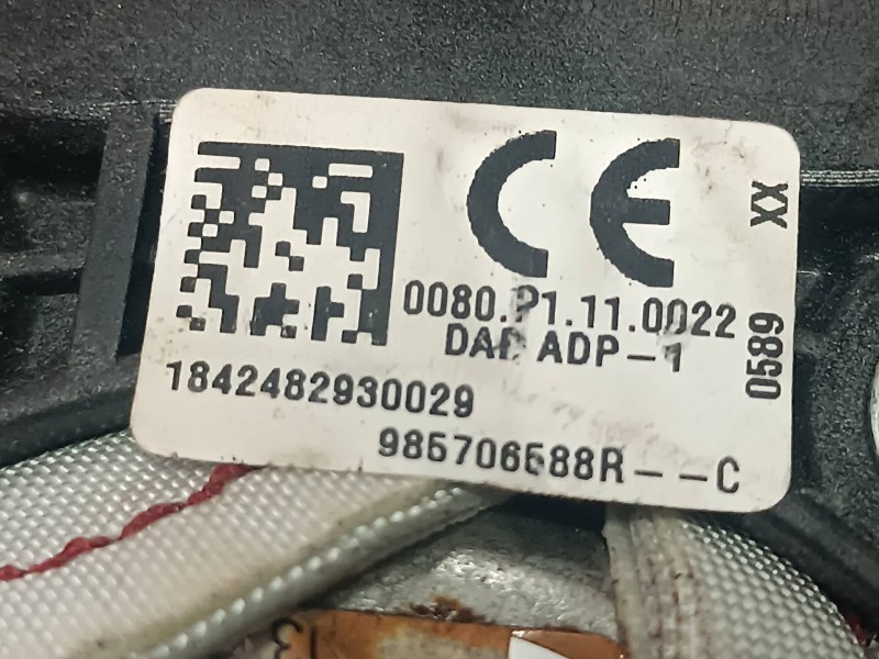 Recambio de airbag delantero izquierdo para renault clio iv referencia OEM IAM 985706588R  2 PINES