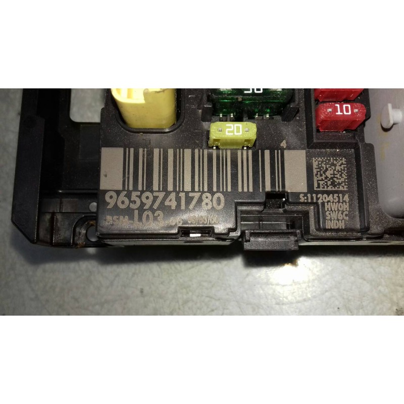Recambio de caja reles / fusibles para citroen c3 1.1 collection referencia OEM IAM 9659741780 BSM L03 DELPHI