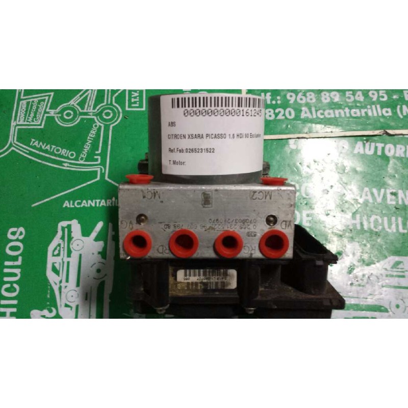Recambio de abs para citroen xsara picasso 1.6 hdi 90 exclusive referencia OEM IAM 0265231522 9660779880 0265800415