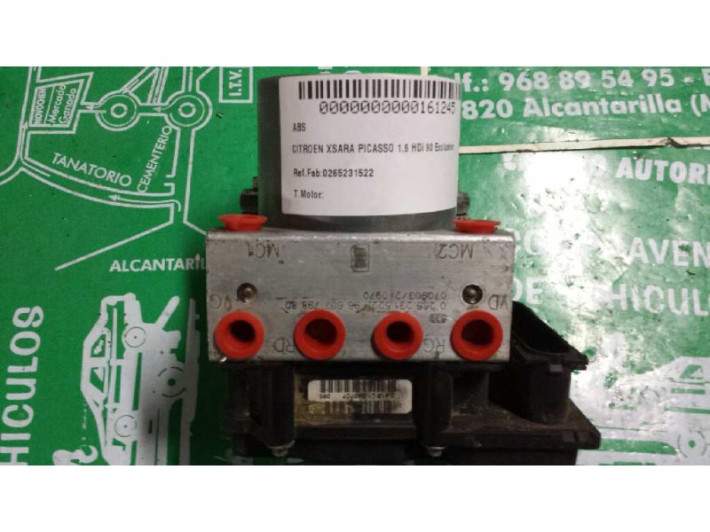 Recambio de abs para citroen xsara picasso 1.6 hdi 90 exclusive referencia OEM IAM 0265231522 9660779880 0265800415