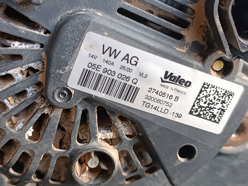 Recambio de alternador para seat leon (kl1) referencia OEM IAM 05E903026Q VALEO 140A