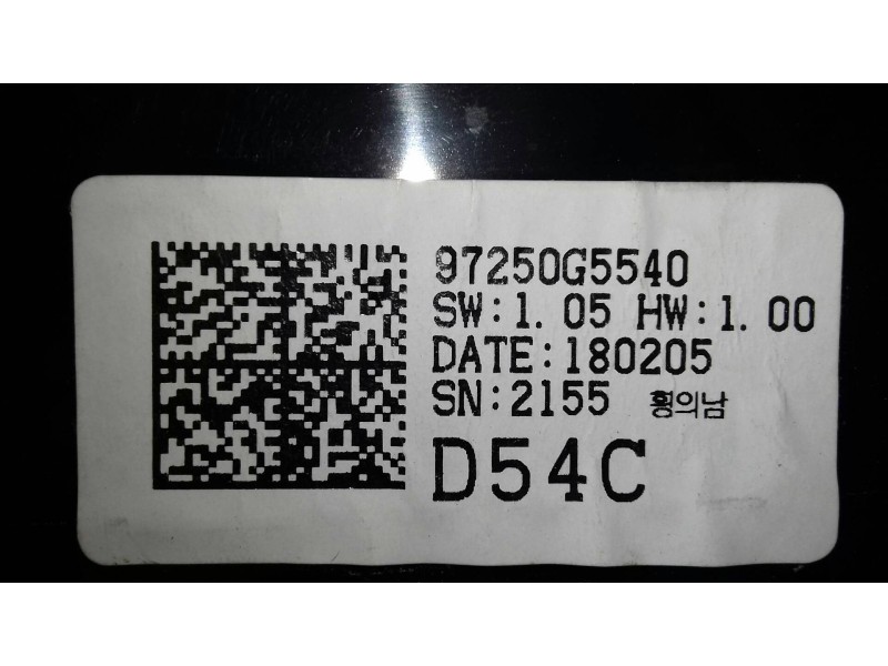 Recambio de mando climatizador para kia niro business referencia OEM IAM 97250G5540 97250G5XXX D54C