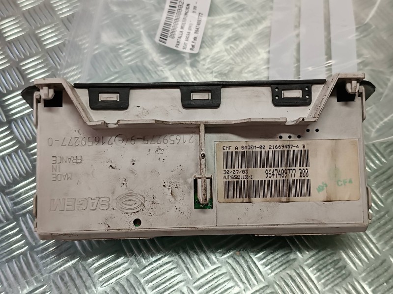 Recambio de pantalla multifuncion para seat arosa (6h1) referencia OEM IAM 9647409777  