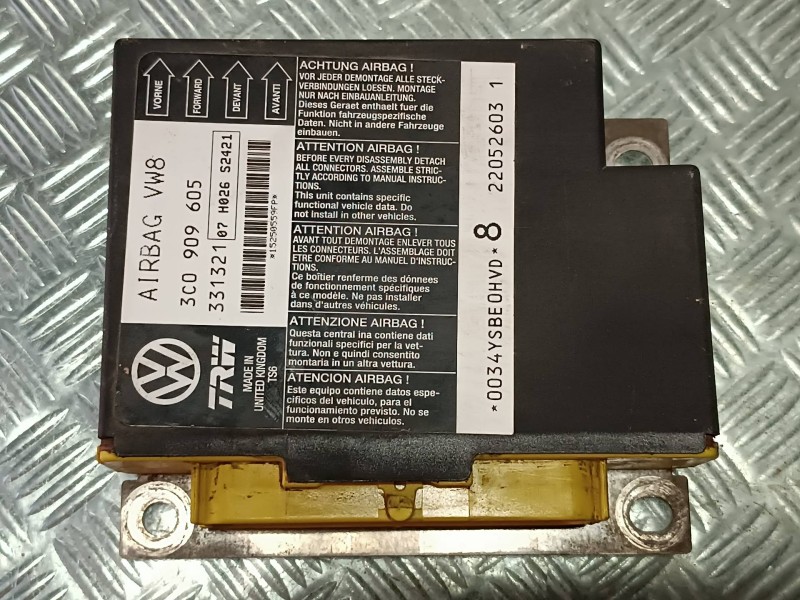 Recambio de centralita airbag para seat leon (1p1) referencia OEM IAM 3C0909605  07H026S2421