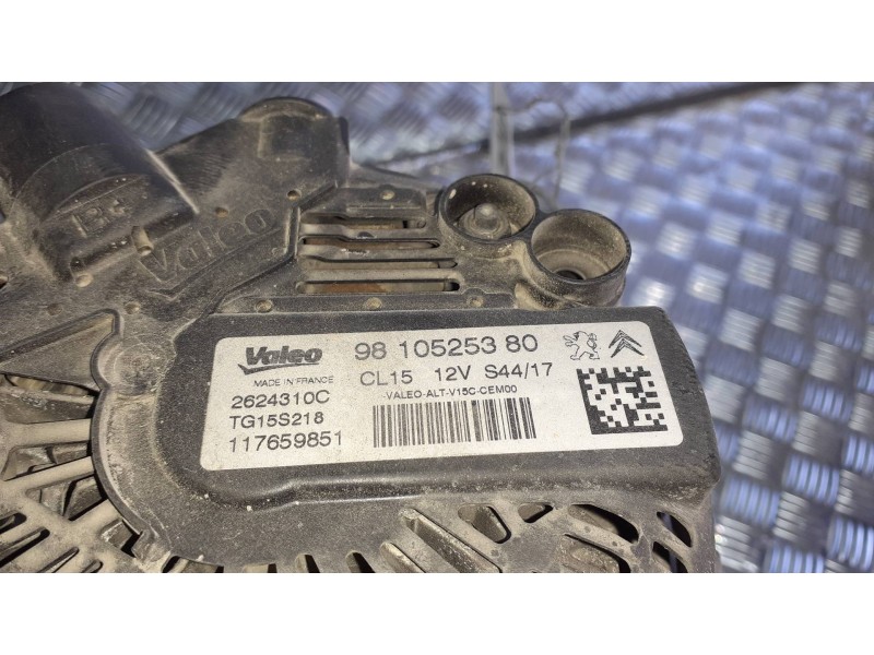 Recambio de alternador para citroen berlingo cuadro referencia OEM IAM 9810525380 VALEO CL15