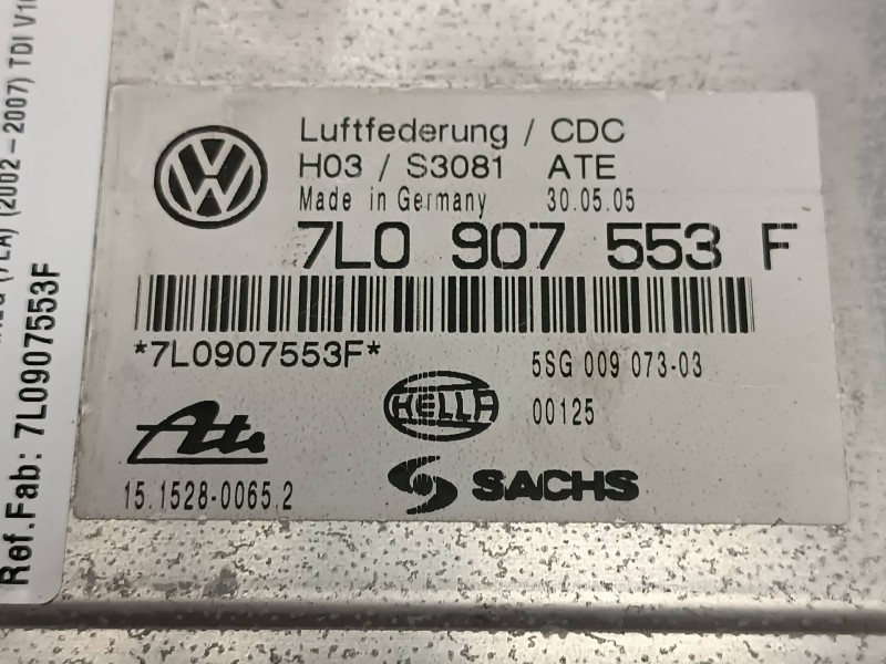 Recambio de centralita suspension para volkswagen touareg (7la) tdi v10 referencia OEM IAM 7L0907553F  5SG00907303