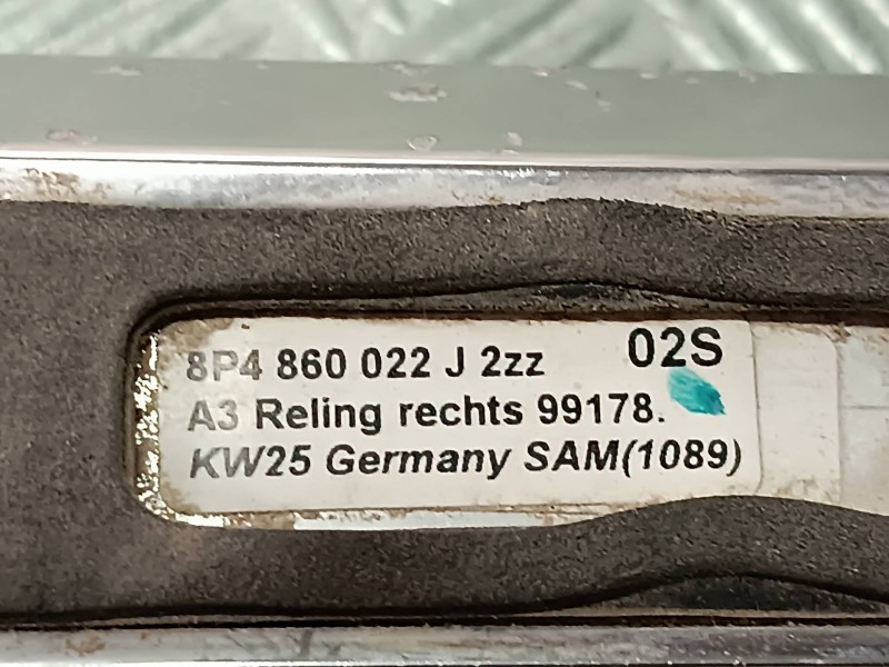 Recambio de barras techo para audi a3 sportback (8p) referencia OEM IAM 8P4860022J  RIELES DE TECHO