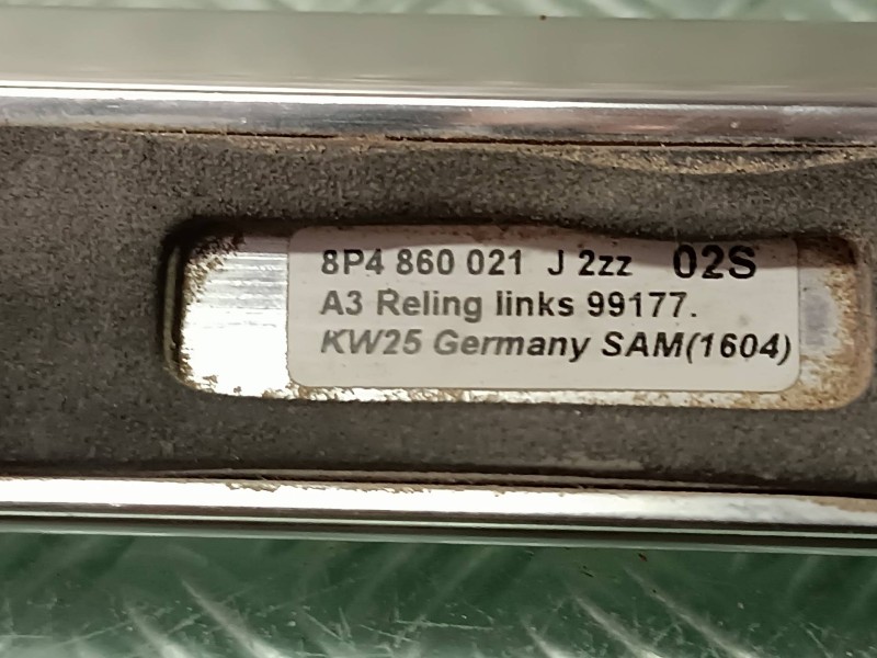 Recambio de barras techo para audi a3 sportback (8p) referencia OEM IAM 8P4860021J  RIELES TECHO