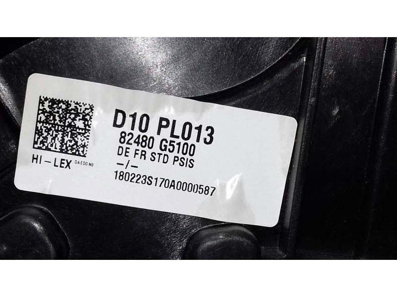 Recambio de elevalunas delantero derecho para kia niro business referencia OEM IAM 82480G5100 D10PL013 ELECTRICO