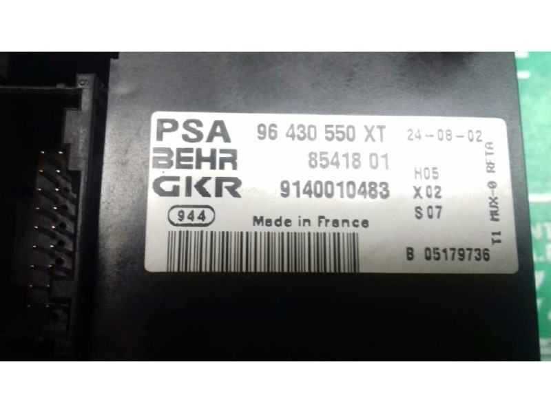 Recambio de mando climatizador para peugeot 206 berlina xt referencia OEM IAM 96430550XT 8541801 9140010483