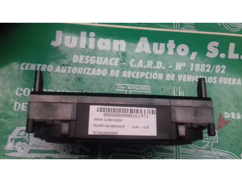 Recambio de mando climatizador para peugeot 206 berlina xt referencia OEM IAM 96430550XT 8541801 9140010483