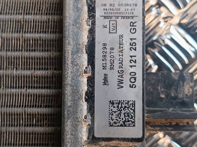Recambio de radiador agua para seat leon (kl1) referencia OEM IAM 5Q0121251GR  VALEO