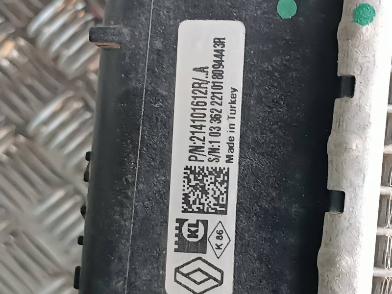 Recambio de radiador agua para renault clio iv referencia OEM IAM 214101612R  