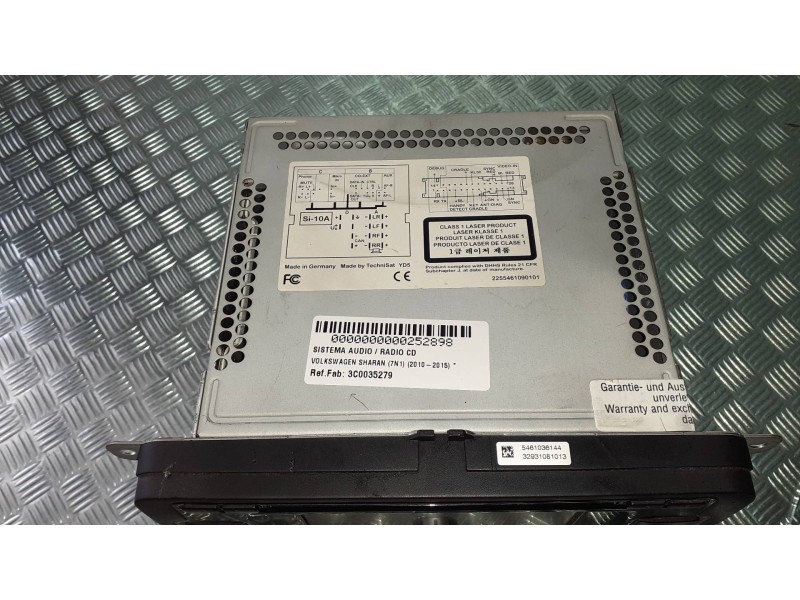 Recambio de sistema audio / radio cd para volkswagen sharan (7n1) referencia OEM IAM 3C0035279  5461036144