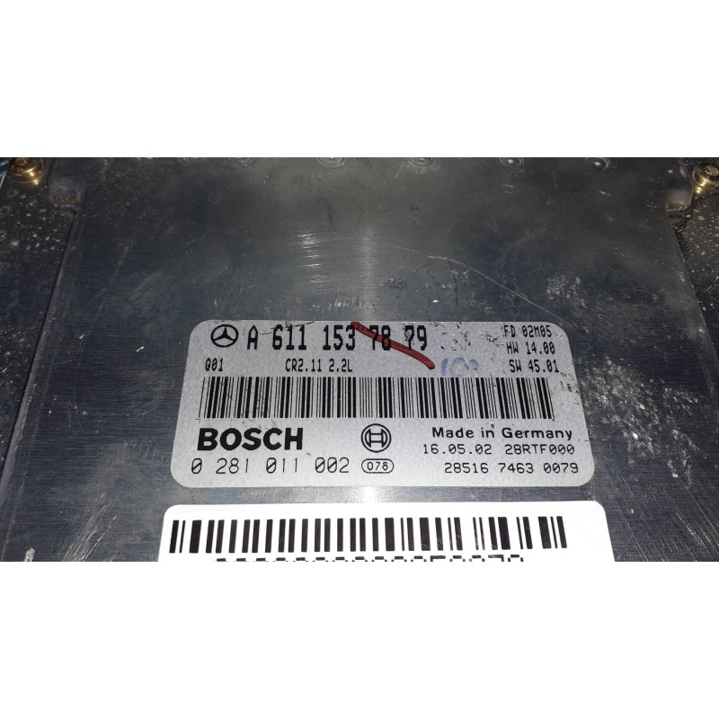 Recambio de centralita motor uce para mercedes-benz clase c (w203) berlina referencia OEM IAM A6111537879 0281011002 BOSCH