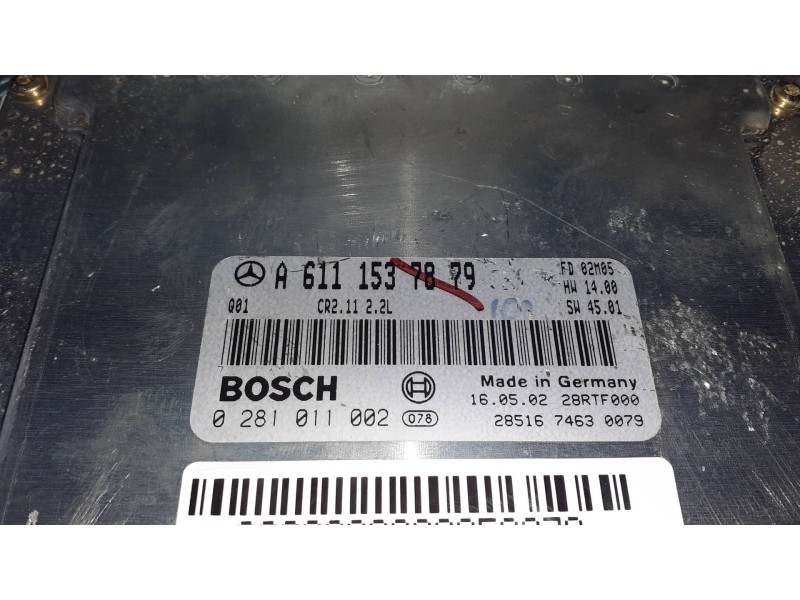 Recambio de centralita motor uce para mercedes-benz clase c (w203) berlina referencia OEM IAM A6111537879 0281011002 BOSCH
