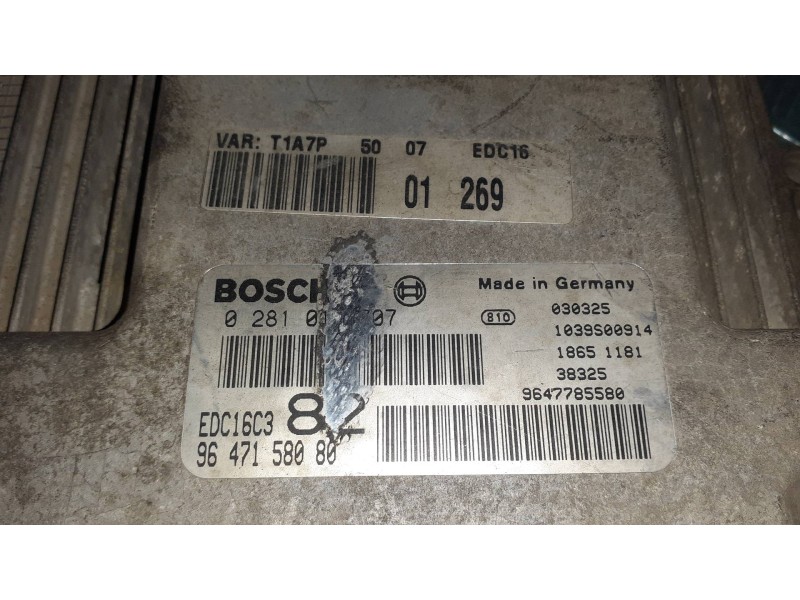 Recambio de centralita motor uce para peugeot 206 berlina referencia OEM IAM 9647158080  