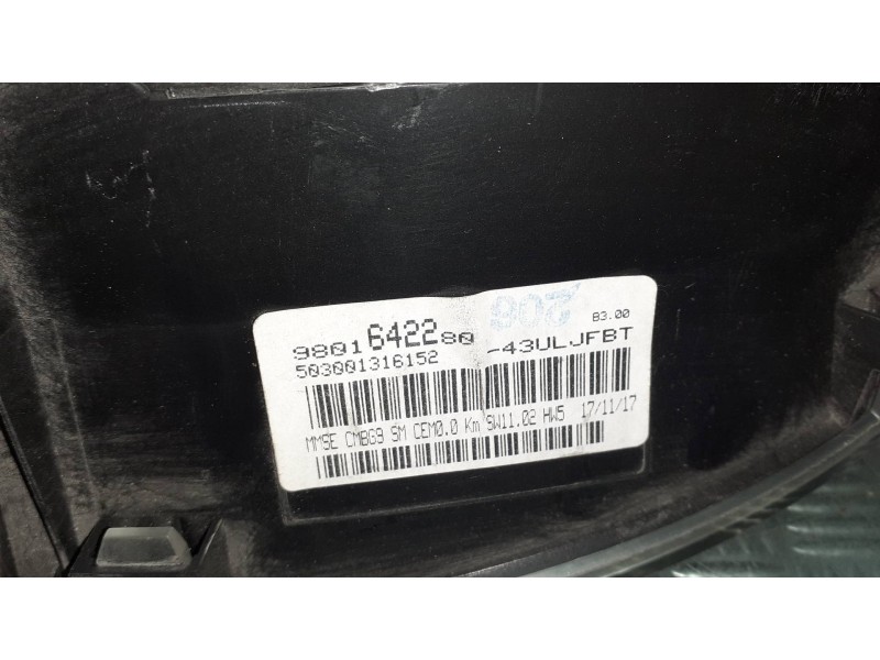 Recambio de cuadro instrumentos para citroen berlingo cuadro referencia OEM IAM 9801642280  18 PINES