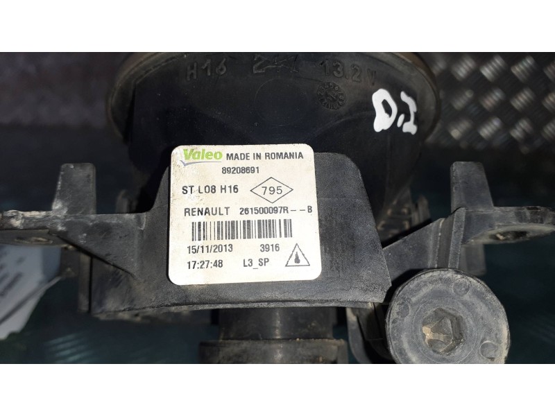 Recambio de faro antiniebla derecho para renault kangoo (f/kc0) referencia OEM IAM 261500097R  2 PINES