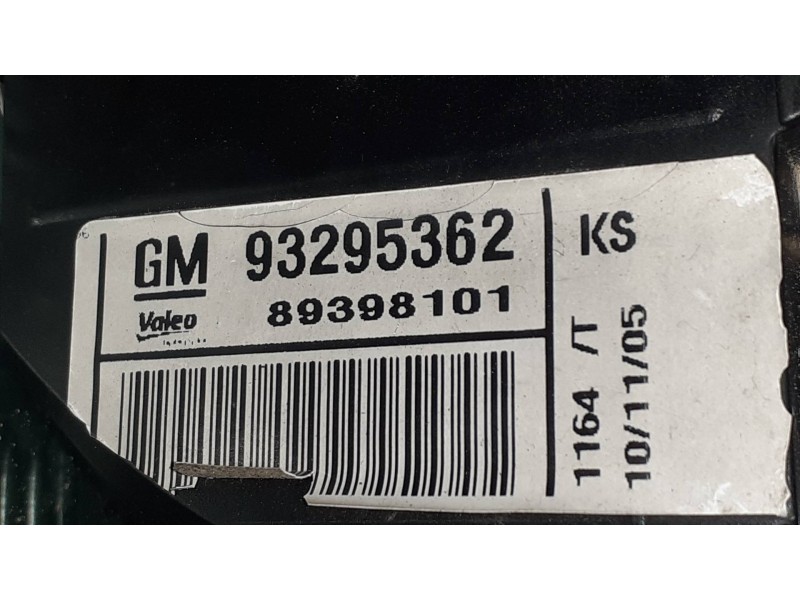 Recambio de faro antiniebla trasero izquierdo para opel meriva cosmo referencia OEM IAM 93295362 89398101 