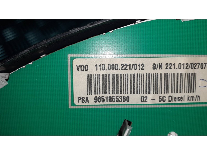 Recambio de cuadro instrumentos para peugeot 407 st confort referencia OEM IAM 9651855380  110080221