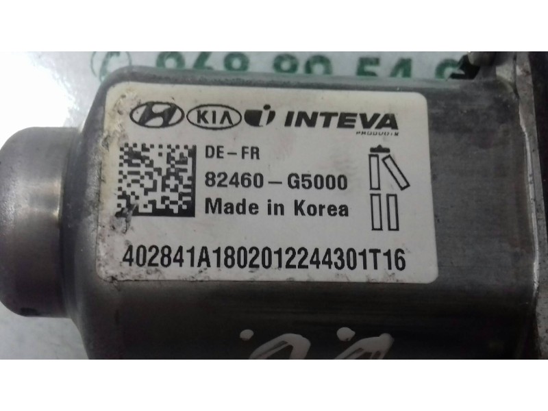 Recambio de motor elevalunas delantero derecho para kia niro business referencia OEM IAM 82460G5000  2 PINES