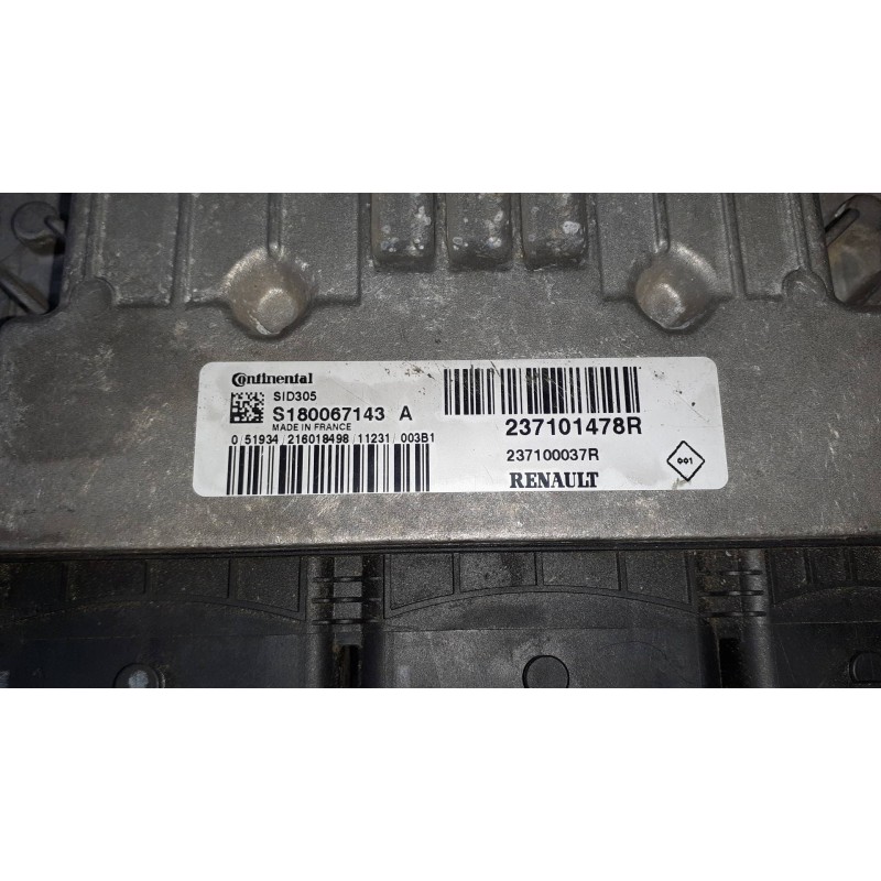 Recambio de centralita motor uce para renault megane iii berlina 5 p emotion referencia OEM IAM 237101478R  S180067143