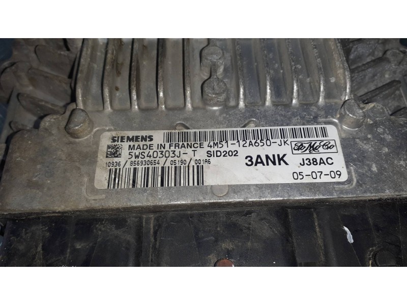 Recambio de centralita motor uce para ford focus berlina (cak) ambiente referencia OEM IAM 4M5112A650JK  5WS40303J