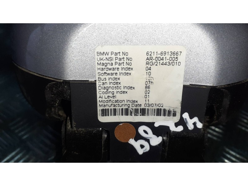 Recambio de cuadro instrumentos para bmw mini (r50,r53) cooper referencia OEM IAM 62116913667  7 PINES