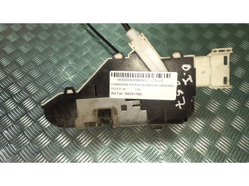 Recambio de cerradura puerta delantera izquierda para peugeot 407 referencia OEM IAM 9683417880  6 PINES