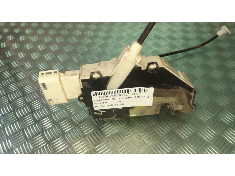 Recambio de cerradura puerta delantera derecha para peugeot 407 referencia OEM IAM 9660698180F  6 PINES