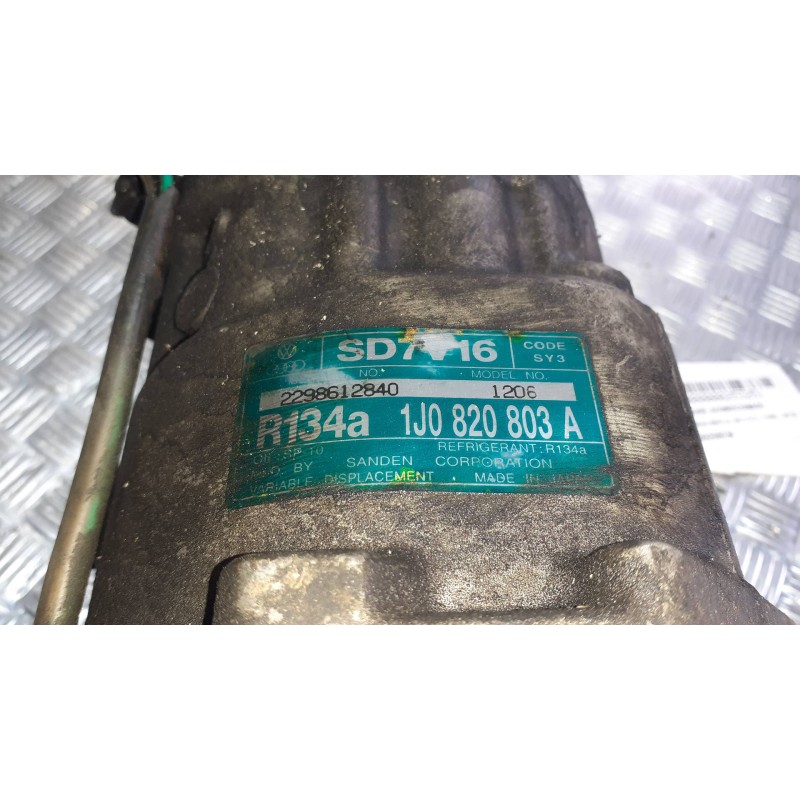 Recambio de compresor aire acondicionado para volkswagen new beetle (9c1/1c1) referencia OEM IAM 1J0820803A SANDEN 2 PINES