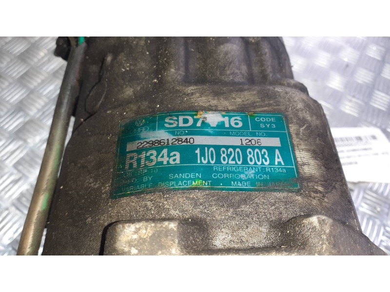Recambio de compresor aire acondicionado para volkswagen new beetle (9c1/1c1) referencia OEM IAM 1J0820803A SANDEN 2 PINES