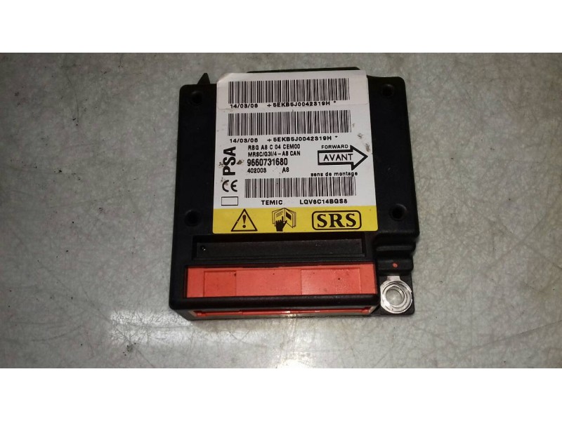 Recambio de centralita airbag para citroen c3 1.1 collection referencia OEM IAM 9660731680  