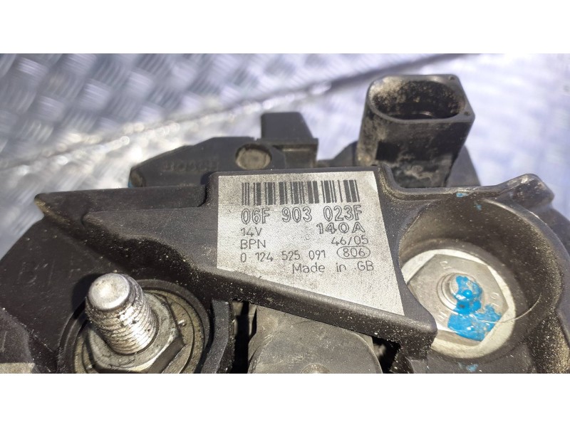 Recambio de alternador para volkswagen new beetle (9c1/1c1) referencia OEM IAM 06F903023F 2 PINES 140A