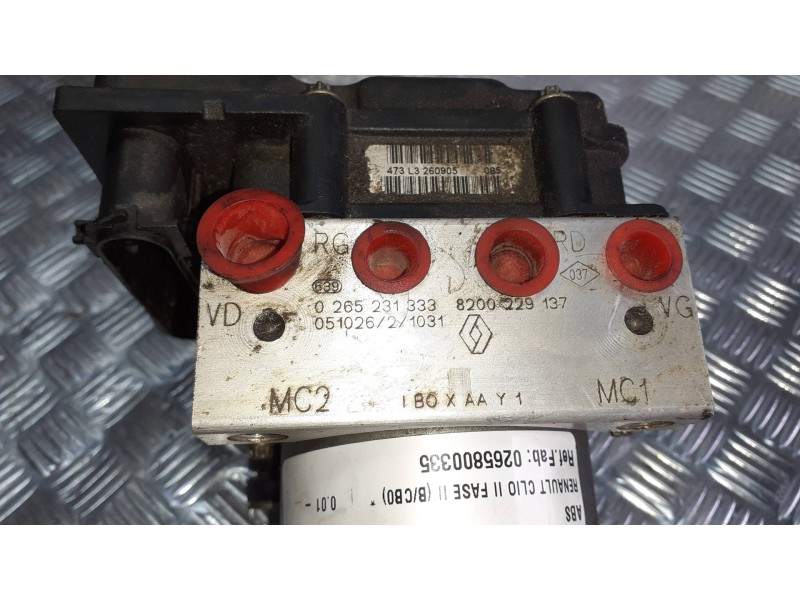 Recambio de abs para renault clio ii fase ii (b/cb0) referencia OEM IAM 0265800335  8200229137