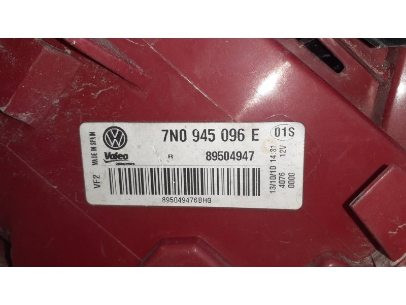 Recambio de piloto trasero derecho para volkswagen sharan (7n1) referencia OEM IAM 7N0945096E  3 PINES