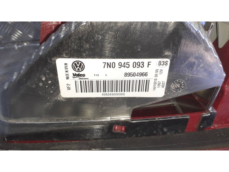 Recambio de piloto trasero izquierdo interior para volkswagen sharan (7n1) referencia OEM IAM 7N0945093F  4 PINES