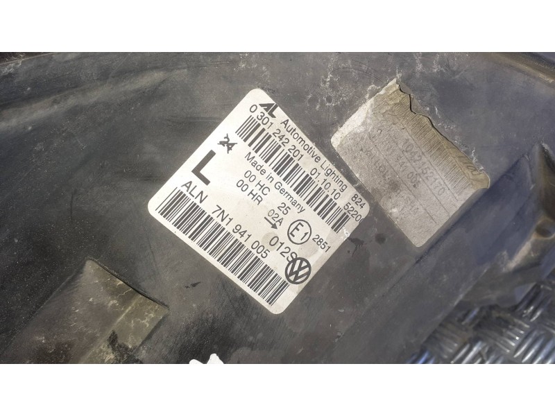 Recambio de faro izquierdo para volkswagen sharan (7n1) referencia OEM IAM 7N1941005  9 PINES