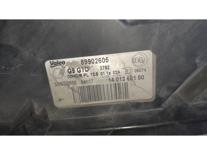 Recambio de faro izquierdo para citroen jumpy referencia OEM IAM 89902605  8 PINES