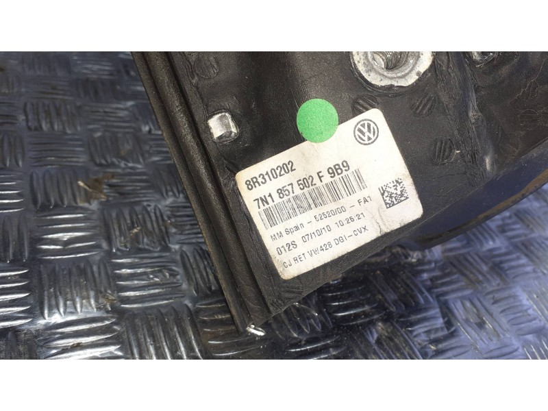 Recambio de retrovisor derecho para volkswagen sharan (7n1) referencia OEM IAM 7N1857502F  ELECTRICO
