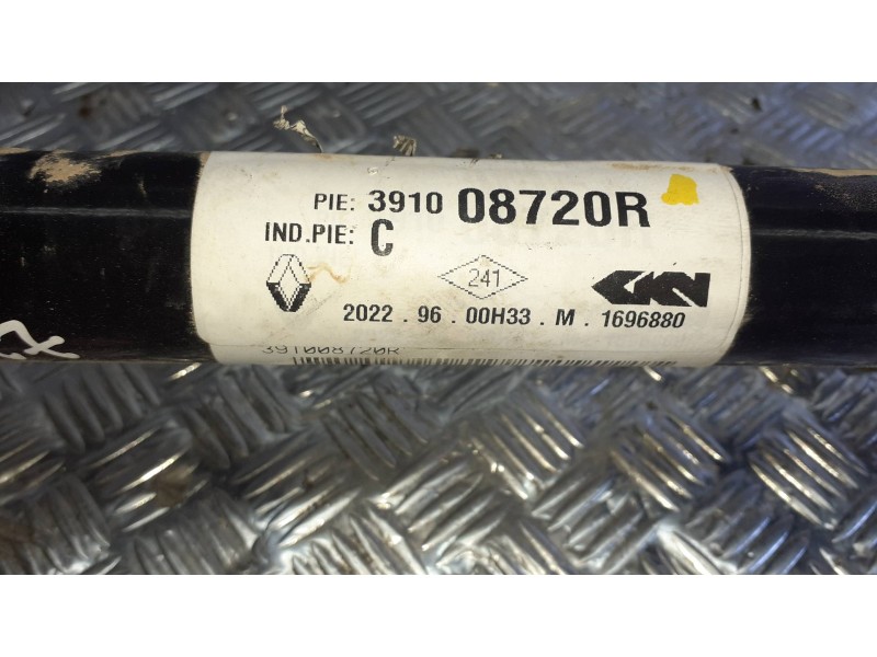 Recambio de transmision delantera derecha para renault zoe referencia OEM IAM 391008720R  