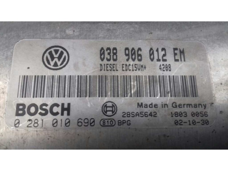 Recambio de centralita motor uce para seat ibiza (6l1) stella referencia OEM IAM 038906012EM 0281010690 KIT - BOSCH