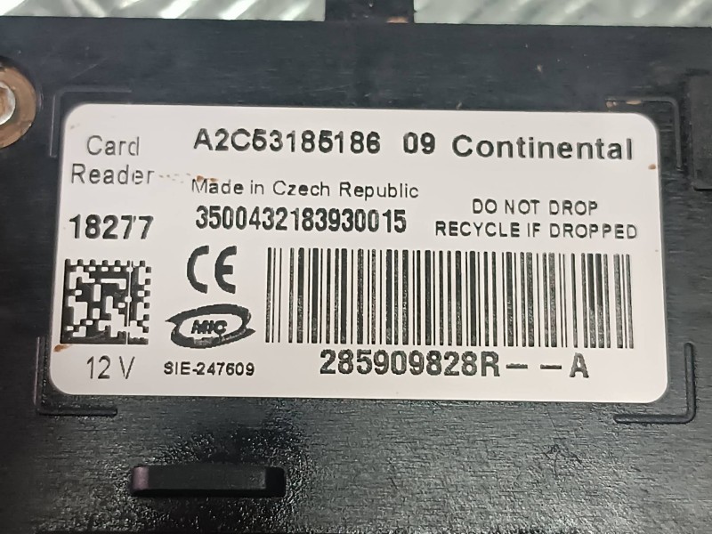 Recambio de conmutador de arranque para renault zoe referencia OEM IAM A2C53185186 285909828R CONTINENTAL