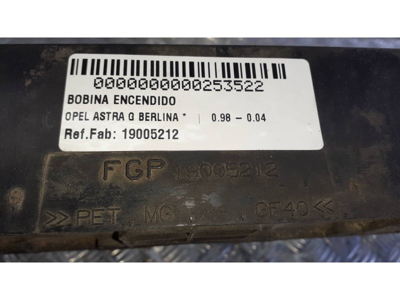 Recambio de bobina encendido para opel astra g berlina referencia OEM IAM 19005212  