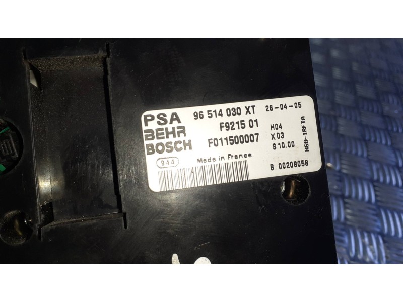 Recambio de mando climatizador para citroen xsara picasso referencia OEM IAM 96514030XT F011500007 F921501