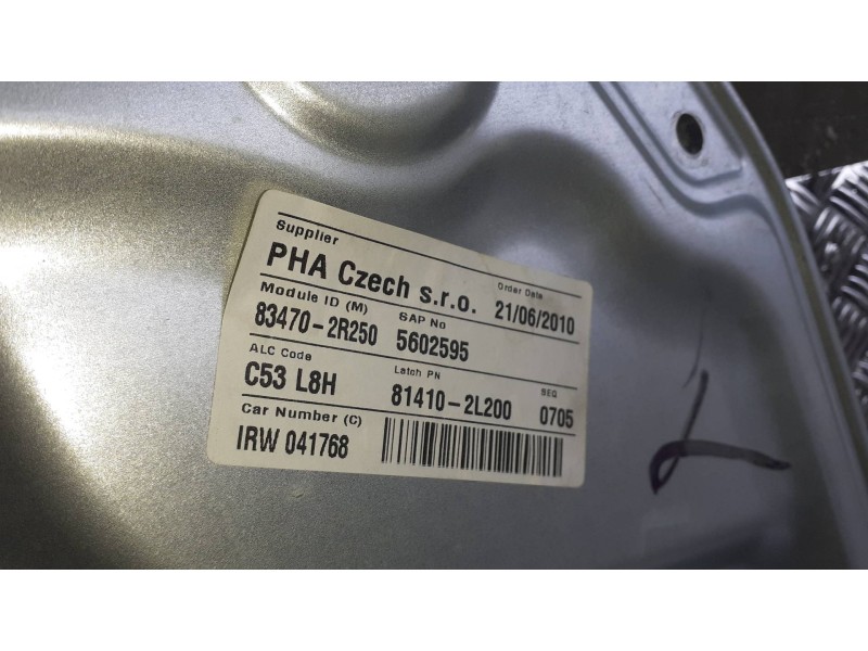 Recambio de elevalunas trasero izquierdo para hyundai i30cw referencia OEM IAM 814102L200  ELECTRICO