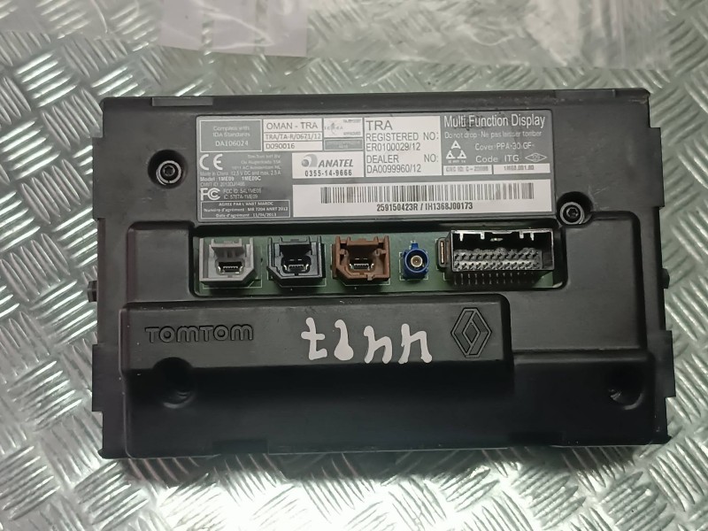 Recambio de pantalla multifuncion para renault zoe referencia OEM IAM 0355149666  ANATEL